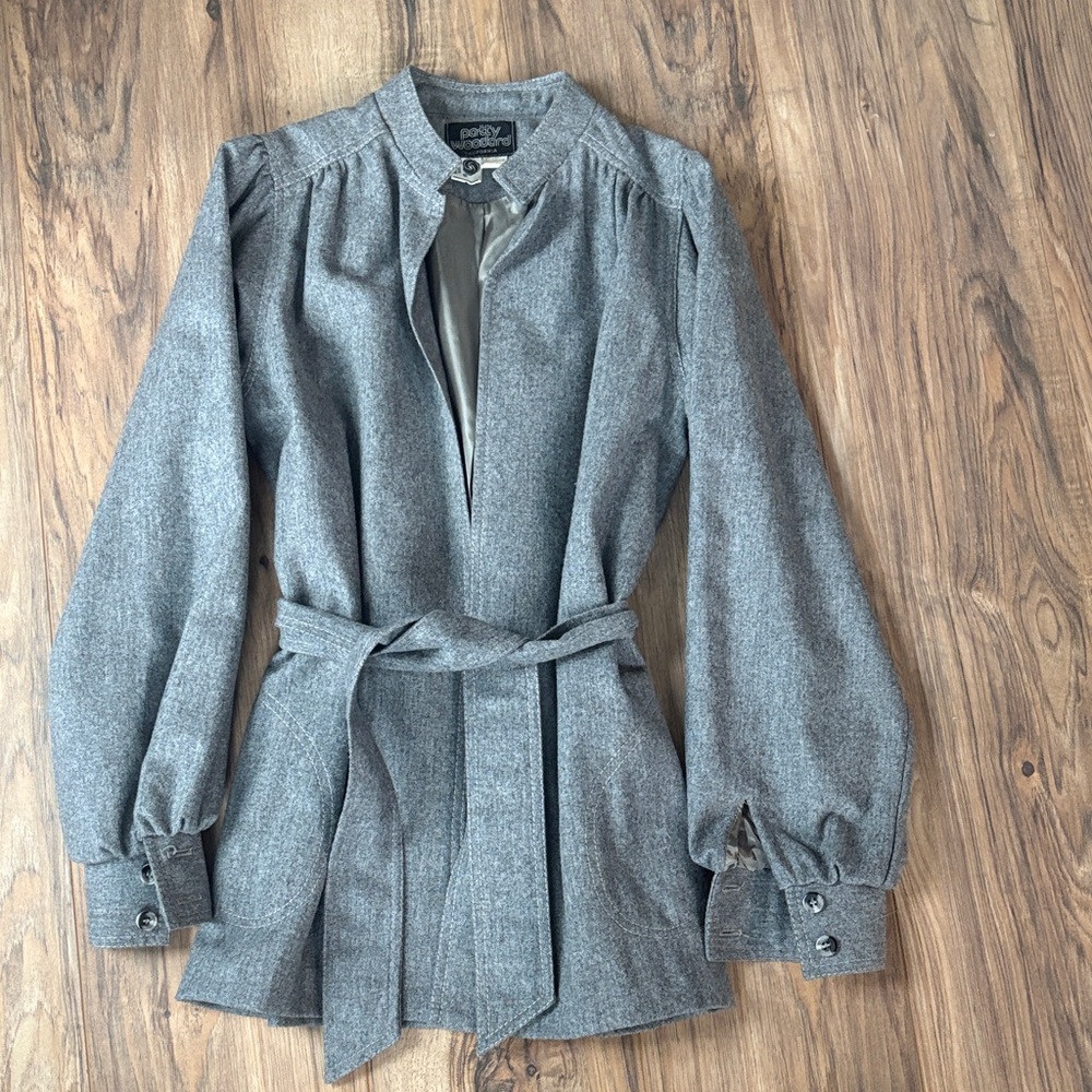 Vintage Gray Women's Wool Coat